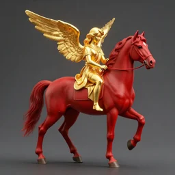 an illuminated golden angel next to a red horse in a dark forest | bekinski anime studio ghibli gottfried helnwein painting film cinematic 4 k
