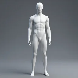 white mannequin xenomorph albino alien perfect smooth human anatomy, no face, bone white smooth head : : 2 full male body : : 1 0 smooth, strong : : standing : : 5 octane render ultra realistic full body
