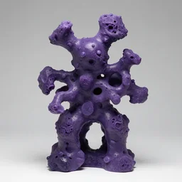 an abstract organism machine with purple wax form by nadav kander