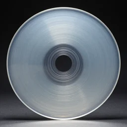large translucent but visible disk-shaped