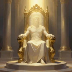 digital painting of daniel dociu representing a throne room where a sun ray illuminate the throne, fantasy, elegant, highly detailed, matte, illustration