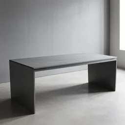 brutalist style desk, modern architecture, high resolution