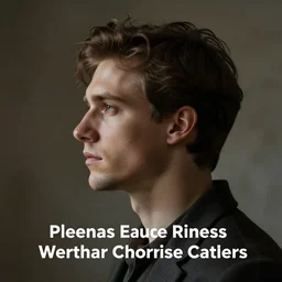 portrait of a man in profile with a desolate background