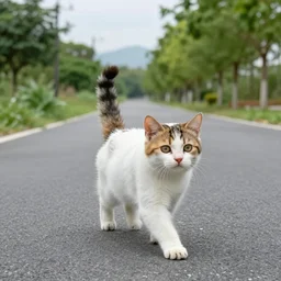funny kitten walks along the road style by Bluth, Don,