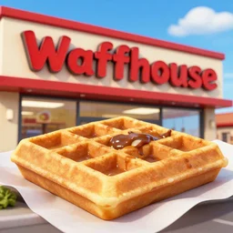 detailed wafflehouse restaurant 4k
