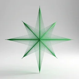dimensionality, golden ratio, 3 d art, green, fine lines, sharp focus, octan render