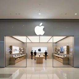 marketing photo of an Apple storefront,