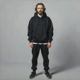 a portrait of modern day grigori rasputin wearing hypebeast streetwear hoodie and pants by nicola samori, oil painting, realistic, 8 k, fear of god style