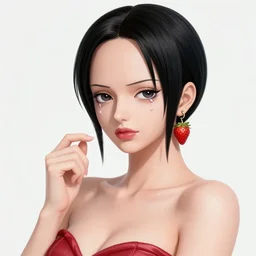 the portrait of an absurdly beautiful nico robin from one peace, graceful, elegant, sophisticated young gravure idol made of strawberries and white petals with tears, an ultrafine hyperdetailed illustration by kim jung gi, irakli nadar, intricate linework, bright colors, octopath traveler, final fantasy, unreal engine 5 highly rendered, global illumination, radiant light, detailed and intricate environment