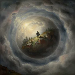 hypersphere portal between heaven and hell caspar david friedrich