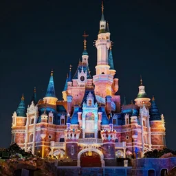 Beautiful castles, rainbow-colored lights, glass textures, fine flashes, cinematic light effects,by Wlop