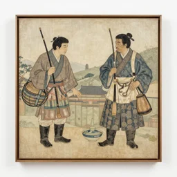 Japanese art in the style of Tom Sachs