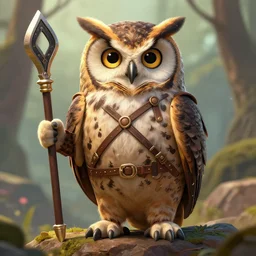 anthropomorphic owl warrior