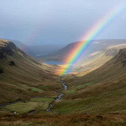 look out across the windswept hills, with rainbow hues, with misty blues, across the valleys, lakes and rills, where landscapes fuse, where eyes peruse.