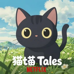 title poster for a show called kitten tales as a modern original anime series on netflix, sharp focus, smooth, key anime visual, trending on artstation, very detailed, studio ghibli, watercolor anime background