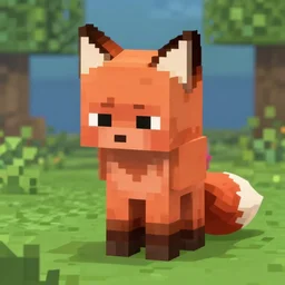 A very sad minecraft fox