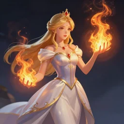 Princess of Fire manipulating flames beautiful artwork digital art trending on artstation