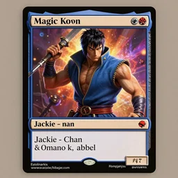 magic the gathering card, jackie - chan as goro from mortal kombat, octane render, artgerm, denis sarazhin, beeple, greg rutkowski, rim light, vibrant colors, highly detailed, dramatic lighting, 8 k, trending on artstation, very coherent