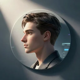memoji style male profile picture with futurist vibes
