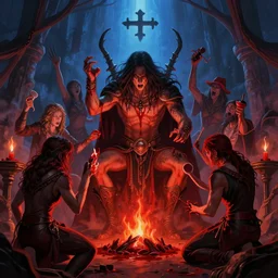 tweakers addicts performing ritual blood magick greg rutkowski artstation vivid color hdr