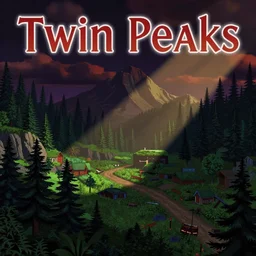 Twin Peaks as a PS1 video game landscape