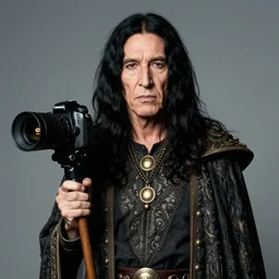 Charles Manson as Odin, professional portrait photograph, DSLR photography