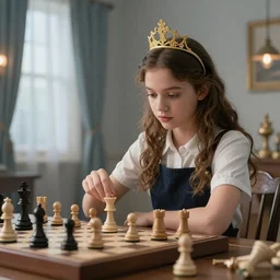 young girl who is a master of chess gets transported to a magical real where she becomes a magical innkeeper