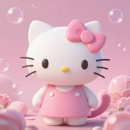 elokitty, cat. digital painting, extremely detailed masterpiece, Trending on Artstation, DeviantArt, cinematic lighting, dreamscape maximized, ethereal bubbles, vibrant mood, rose tones, concept art, smooth illustration, —H 1024 —W768