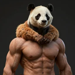 bodybuilder panada, au naturel, hyper detailed, digital art, trending in artstation, cinematic lighting, studio quality, smooth render, unreal engine 5 rendered, octane rendered, art style by klimt and nixeu and ian sprigger and wlop and krenz cushart