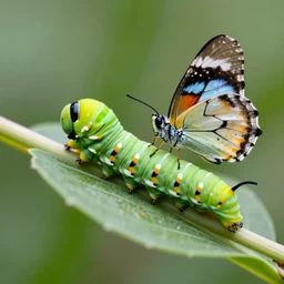 “a caterpillar turning into a butterfly”