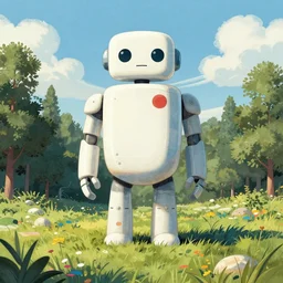 A GIant Robot in a Swedish Meadow, by Jakub Różalski and Simon Stålenhag