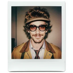 Shaggy Rogers as a Beatnik, portrait, photograph, polaroid photo, highly detailed, very detailed, HD quality, 8k resolution, digital art, trending on artstation