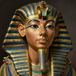 a descendent of pharaoh tutankhamun, closeup portrait art by donato giancola and greg rutkowski