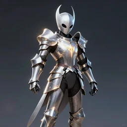 cinematic shot, the hollow knight pure vessel dynamic pose space background, shining armor, ultra detailed digital art, 4 k deviantart