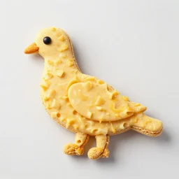 pigeon made of macaroni and cheese