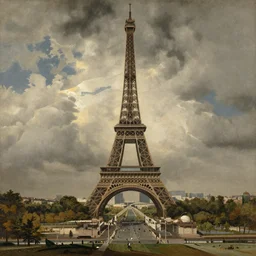“Painting of the Eiffel Tower by Albrecht Duerer”