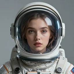 beautiful girl in a transparent astronaut helmet, character concept style, by Mateusz Urbanowicz, beautiful girl, 8k character concept art, by WLOP, cinematic lighting, trending on artstation, symmetrical portrait symmetrical, highly detailed CGsociety, hyper
