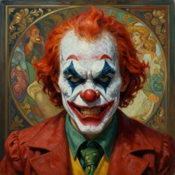 portrait painting of angry clown devil, by artgerm and greg rutkowski and alphonse mucha, ultra realistic, concept art, intricate details, highly detailed, photorealistic, octane render, 8 k, unreal engine