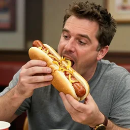 will ferrell eating a 1 2 foot long hot dog