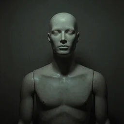 Shakey VHS found footage of a mannequin in the backrooms. Liminal. grainy.