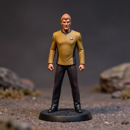 80mm resin detailed miniature of Captain Jean-Luc Picard, TNG uniform, Product Introduction Photos, Full body