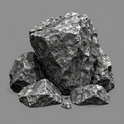 a black and white drawing of rocks on a gray background, an ambient occlusion render by jacob more, polycount, photorealism, ambient occlusion, sketchfab