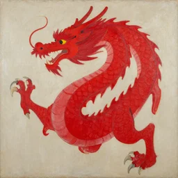 a painting of a red dragon by larry elmore