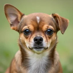 closeup portrait photograph of chiweenie puppy, 4 k