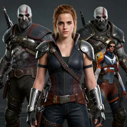emma watson in gears of war, destiny 2, call of duty, witcher 3, god of war, warframe, cyberpunk 2 0 7 7, overwatch, fortnite, highly detailed, extremely high quality, hd, 4 k, professional photographer, 4 0 mp, lifelike, top - rated, award winning, realistic, detailed lighting, detailed shadows, sharp, no blur, edited, corrected, trending