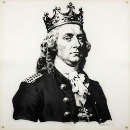 individual king george iii silk screen portrait banksy style