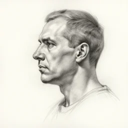 a realistic yet scraggly portrait sketch of the side profile of a stern and sophisticated young john lennon, trending on artstation, intricate details, in the style of frank auerbach, in the style of sergio aragones, in the style of martin ansin, in the style of david aja, in the style of mattias adolfsson