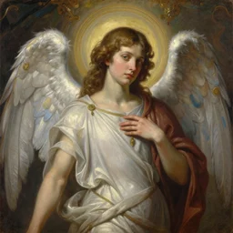 a single portrait of the archangel raphael by Jovana Rikalo, by ruan jia, by austin osman spare, by tom bagshaw, a delicate oilpainting, highly ornamental