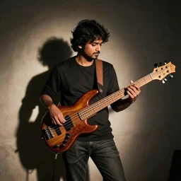 ayub bachchu playing bass guitar
