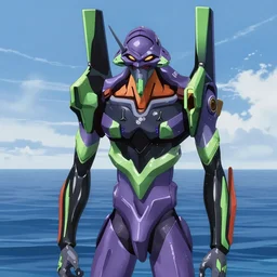 evangelion, the world comes to a closes, the seas part for the final form of evangelion, detailed, impressionistic by james gurney, willem claesz heda and j. dickenson